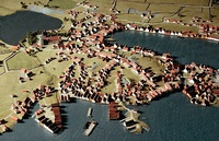 Modell av Stavanger anno 1810. Laget for Stavanger Museum av Reza Ghoumi, Arkeologisk museum.